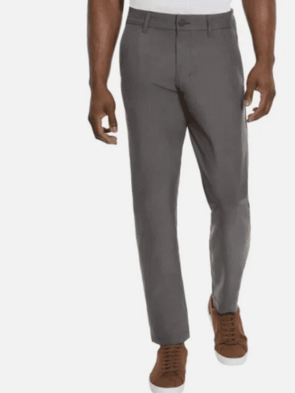 Marc New York Andrew Marc Men's 30x29 Gray Commuter Pants Relaxed Fit